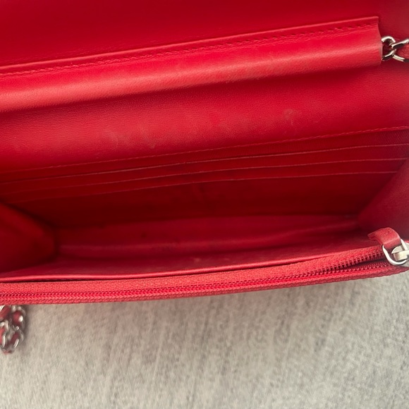 Chanel Lambskin Wallet on Chain Crossbody Bag - Picture 9 of 14